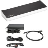 StarTech.com 4K USB-C Dock, Triple UHD 4K Monitor Docking Station, Mac & Windows, USB C to HDMI & DisplayPort, 60W Power Delivery, 5x USB 5Gbps Hub
