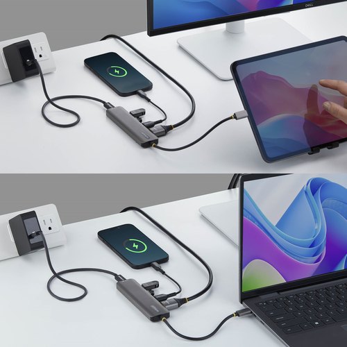 StarTech.com USB-C naar HDMI Multiport Adapter met 140W PD Charging, 4K 60Hz, USB 10Gbps Hub, 1x USB 2.0 Port, Type-C Mini Dock voor MacBook / Dell / ThinkPad / HP