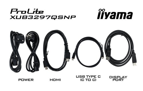 iiyama ProLite XUB3297QSNP-B1 computer monitor 81,3 cm (32") 2560 x 1440 Pixels Quad HD LED Zwart