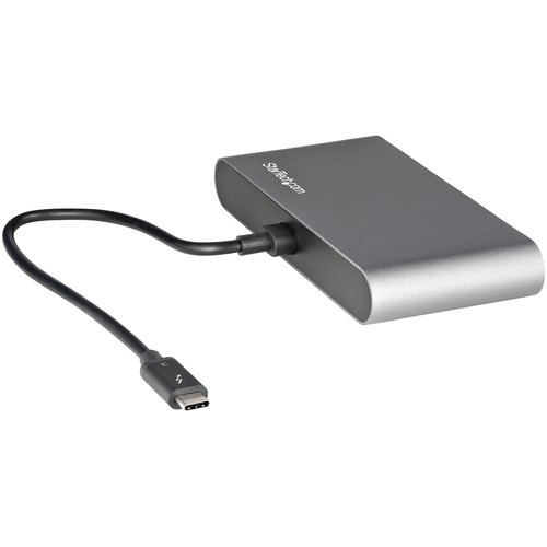 StarTech.com Dual-Monitor Thunderbolt Mini Dock, 4K 60Hz HDMI, Driverloze Hub voor Windows & Mac, Gigabit Ethernet, 1x USB-A (USB 5Gbps), 28cm Kabel