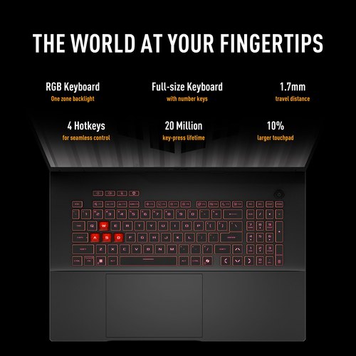 ASUS TUF Gaming A18 FA808UM-S8011W AMD Ryzen™ 7 260 Laptop 45,7 cm (18") WUXGA 32 GB DDR5-SDRAM 1 TB SSD NVIDIA GeForce RTX 5060 Wi-Fi 6E (802.11ax) Windows 11 Home Zwart, Grijs AZERTY Belgisch