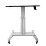 StarTech.com Mobiel Bureau - Ergonomisch Zit-Sta Computermeubel op Wielen - One Touch verstelbare Mobiele Werkplek - Bureautafel op Wielen voor Computer/Laptop - ideaal voor Onderwijs
