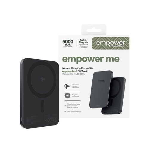 PanzerGlass empower™ by ® empower™ Bank | 5000mAh | Space Black Zwart