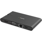StarTech.com USB-C Multiport Adapter - USB Type-C 8-in-1 Mini Dock met HDMI 4K of VGA 1080p - 100W Power Delivery Passthrough, 3-Port USB 3.0 Hub, GbE, SD & MicroSD - Laptop Travel Dock