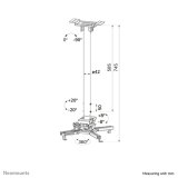 Neomounts CL25-550BL1 Beamer plafondbeugel - h 74,5-114,5 cm - Easy Install - full motion
