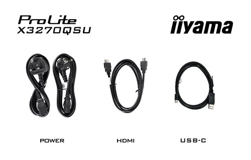 iiyama ProLite X3270QSU-B1 computer monitor 80 cm (31.5") 2560 x 1440 Pixels Wide Quad HD LED Zwart