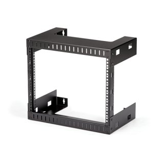 StarTech.com 2 Post 8U Heavy-Duty Wandmonteerbare Server Rack, 19" Open Frame Netwerk Rack, 30cm Diep, Data Rack voor IT/AV/Patchpaneel/Computer Apparatuur, Incl Kooimoeren en Schroeven