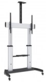 Manhattan Trolley voor TV’s en monitoren, voor schermen 60"–100", VESA-compatibiliteit: van 200x200 tot 800x600 mm (controleer de afmetingen van de vier montagegaten aan de achterzijde), max 100 kg, hoogte 1200–1685 mm, LFD, beugel