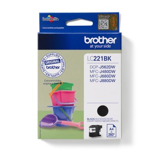 Brother LC221BK inktcartridge 1 stuk(s) Origineel Zwart