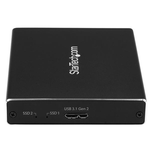 StarTech.com Dubbele sleuf schijfbehuizing voor M.2 SATA SSDs - USB 3.1 (10Gbps) - RAID