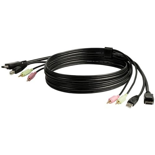 StarTech.com 1,80m 4-in-1 USB DisplayPort KVM-switch Kabel met Audio en Microfoon