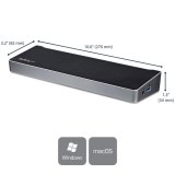 StarTech.com 4K USB-C Dock, Triple UHD 4K Monitor Docking Station, Mac & Windows, USB C to HDMI & DisplayPort, 60W Power Delivery, 5x USB 5Gbps Hub