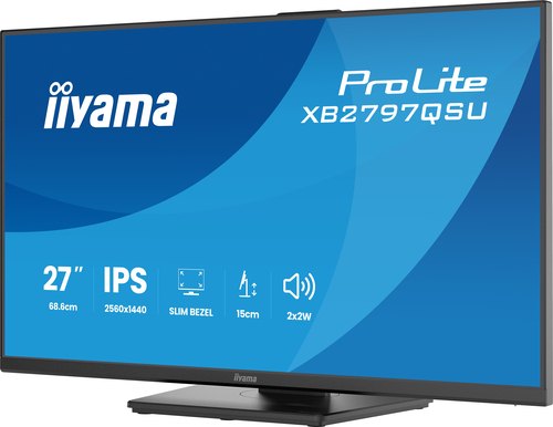 iiyama ProLite XB2797QSU-B1 computer monitor 68,6 cm (27") 2560 x 1440 Pixels Quad HD LED Zwart