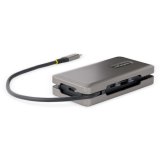 StarTech.com USB-C Multiport Adapter, 4K 60Hz HDMI/VGA, 3-Port USB Hub, 100W Power Delivery Pass-Through, GbE, Travel Docking Station met Charging, Mini Dock, 30cm Wrap-Around Kabel