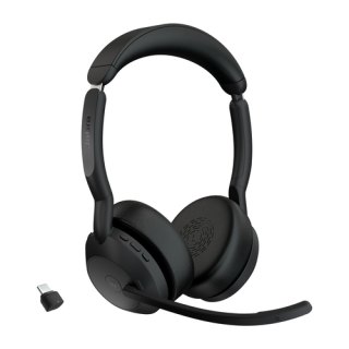 Jabra Evolve2 55 Headset Draadloos Hoofdband Kantoor/callcenter USB Type-C Bluetooth Oplaadhouder
