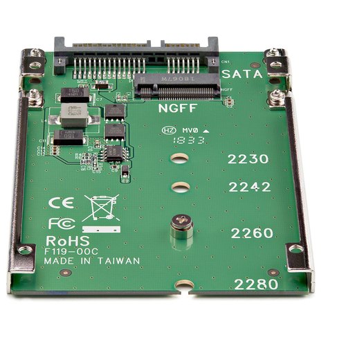 StarTech.com M.2 SATA SSD naar 2.5" SATA Adapter, Niet Compatibel met NVMe, Open-Frame Bracket, 7mm Hoog, M2 Hard Drive Adapter