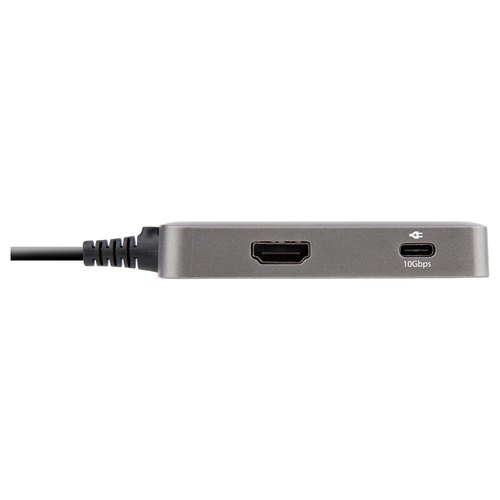 StarTech.com USB C Multiport Adapter, USB Type-C naar 4K 60Hz HDMI 2.0, 100W Power Delivery Pass-through, 3-Port 10Gbps USB Hub, Compacte USB C Mini Dock, 25cm Kabel