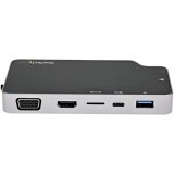 StarTech.com USB C Multiport Adapter, USB-C naar 4K HDMI of VGA Video met 100W Power Delivery Passthrough, 2 Port 10Gbps USB Hub, MicroSD, GbE, USB 3.1 Type-C Mini/Travel Dock