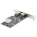 StarTech.com 2-Port 2.5Gbps NBASE-T PCIe Netwerkkaart, Intel I225-V, Dual-Port Computer Ethernet Adapter, Multi-Gigabit NIC, PCI Express Server LAN Kaart, Desktop Ethernet Interface