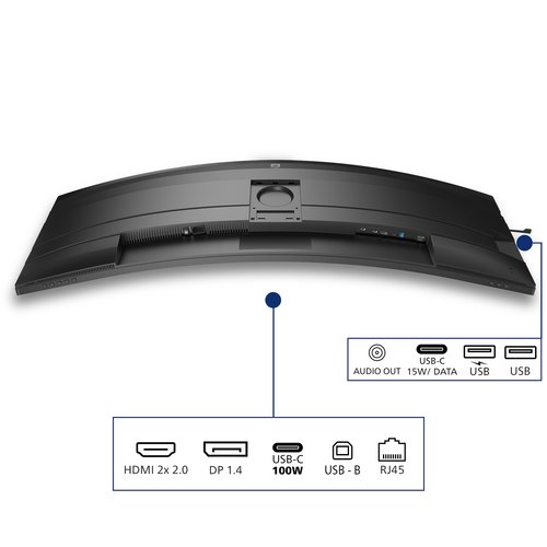 Philips 5000 series 49B2U5900CH/00 computer monitor 124 cm (48.8") 5120 x 1440 Pixels Dual QHD LCD Zwart