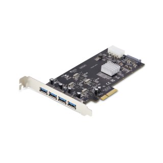 StarTech.com 4-Port USB PCIe Kaart, USB 3.2 5Gbps, PCI Express Uitbreidingskaart met 4x Onafhankelijke USB Controllers, 4x USB-A Poorten, Windows/macOS/Linux