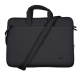 Trust Bologna Laptop Sleeve 16 inch - Laptop sleeve – Voor laptops tot 16 inch – Gerecycled polyester – Zwart