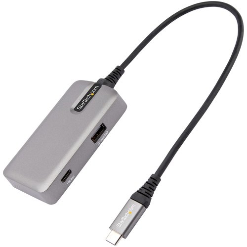 StarTech.com USB C Multiport Adapter, USB Type-C naar 4K 60Hz HDMI 2.0, 100W Power Delivery Pass-through, 3-Port 10Gbps USB Hub, Compacte USB C Mini Dock, 25cm Kabel