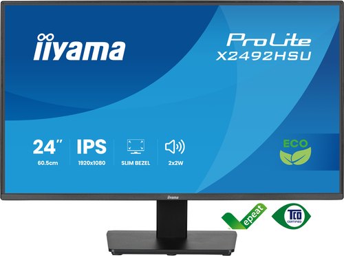 iiyama ProLite X2492HSU-B1 computer monitor 60,5 cm (23.8") 1920 x 1080 Pixels Full HD LED Zwart