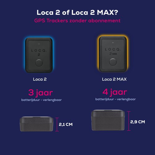 Nedsoft Loca 2 GPS tracker - Zónder abonnement – 3 jaar batterijduur – Waterdicht – 4G Future proof