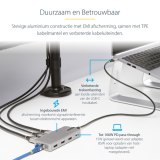 StarTech.com USB-C Triple Monitor Multiport Adapter, Dual 4K 60Hz + 4K 30Hz HDMI & DisplayPort, 3-Port USB Hub, 10Gbps, 100W PD Pass-Through, GbE, Travel Dock, Windows & ChromeOS