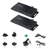 StarTech.com 4K HDMI over Fiber Extender Kit, 4K 60Hz tot 1km (Single Mode) of 300m (Multimode) LC Fiber Optic, HDR, HDCP, 3.5mm Audio/RS232/IR Extender, Transmitter & Receiver Kit, HDMI Rx/Tx