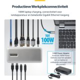 StarTech.com USB-C Docking Station Triple 4K Displays (2x 4K 60Hz, 1x 4K 30Hz), 100W Power Delivery, 6x USB 10Gbps, Gigabit Ethernet, DisplayPort + HDMI, Driverless Windows Laptop Dock
