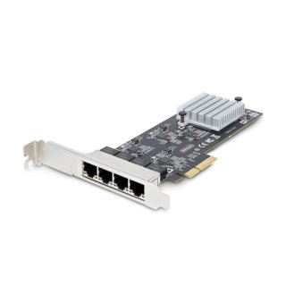 StarTech.com 4-Port 2.5Gbps NBASE-T PCIe Netwerkkaart, Intel I225-V, Quad-Port Computer Ethernet Adapter, Multi-Gigabit NIC, PCI Express Server LAN Kaart, Desktop Ethernet Interface
