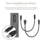 StarTech.com USB-C 10Gbps naar M.2 NVMe or M.2 SATA SSD Behuizing, Gereedschaploze Externe M.2 PCIe/SATA NGFF SSD Aluminum Case, USB Type-C&A Host Kabels, Ondersteunt 2230/2242/2260/2280