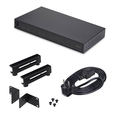 StarTech.com 10-Port USB-C Oplaadstation, 60W Per Poort, 350W Totaal Vermogen, Multipoort USB Type-C Oplader / Oplaadblok, TAA Compliant