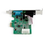 StarTech.com 2-port PCI Express RS232 Serial Adapter Kaart, PCIe RS232 Seriële Host Controller Kaart, PCIe naar Dual Serial DB9 Kaart, 16950 UART, Uitbreidingskaart, Windows & Linux