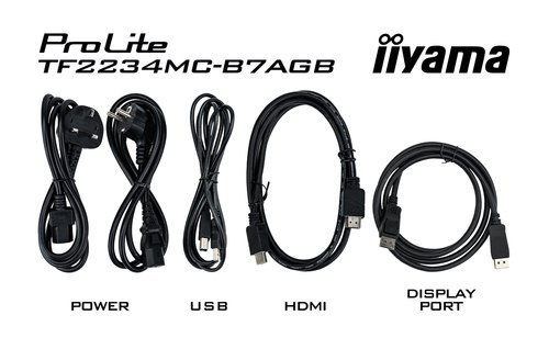 iiyama ProLite TF2234MC-B7AGB computer monitor 54,6 cm (21.5") 1920 x 1080 Pixels Full HD LED Touchscreen Multi-gebruiker Zwart