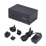 StarTech.com 2-Port Dual-Monitor DisplayPort en HDMI KVM Switch, 4K 60Hz, 1x HDMI & 1x DP Monitor, 2-Port USB Hub, 5Gbps, 2x USB HID Ports, TAA Compliant