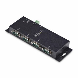 StarTech.com 4-Port Serieel naar Ethernet Adapter, IP Serial Device Server voor Remote RS232 Apparatuur, Muur/DIN Rail Monteerbaar, Metalen Behuizing, RJ45 LAN naar DB9 Converter