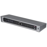 StarTech.com 4K USB-C Dock, Triple UHD 4K Monitor Docking Station, Mac & Windows, USB C to HDMI & DisplayPort, 100W Power Delivery, 5x USB 5Gbps Hub