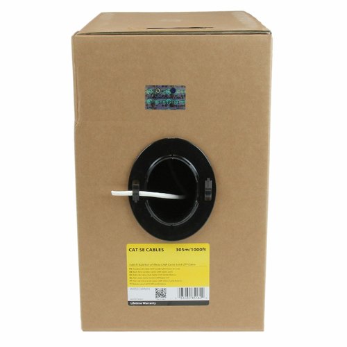 StarTech.com Bulkrol Cat 5e Ethernet kabel - CMR geclassificeerd -304,8 m - massief - wit