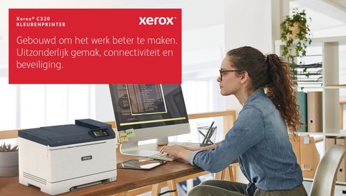 Xerox C320 A4 33 ppm draadloze dubbelzijdige printer PS3 PCL5e6/6 2 laden totaal 251 vel