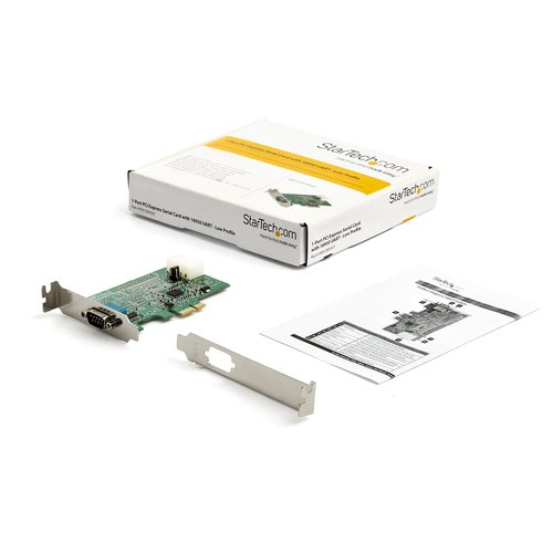 StarTech.com 4 Port PCI Express RS232 Seriële Kaart, PCIe RS232 Serial Host Controller Kaart, PCIe naar Serial DB9 Adapter Kaart, 16950 UART Uitbreidingskaart, Windows & Linux