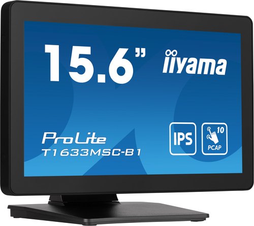 iiyama ProLite T1633MSC-B1 computer monitor 39,6 cm (15.6") 1920 x 1080 Pixels Full HD LCD Touchscreen Zwart