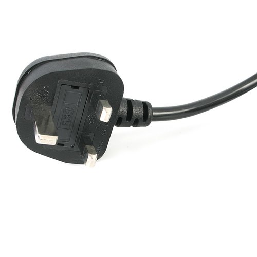 StarTech.com 1m UK Computer Stroomkabel, BS 1363 naar C7, 2.5A 250V, 18AWG, Zwart, UK Laptop Vervangkabel, Printer Voedingskabel, Laptop Lader Kabel / Laadkabel, UL-Listed