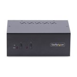 StarTech.com 2-Port Dual-Monitor DisplayPort KVM Switch, 4K 60Hz, 2x USB 5Gbps Hub Ports, 2x USB 2.0 HID Ports, Hotkey en Drukknop Schakelaar, TAA Compliant, ESD Level 3 Bescherming