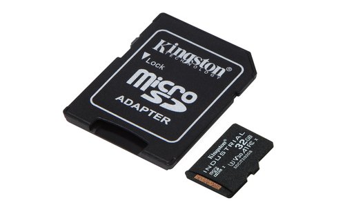Kingston Technology 32GB microSDHC Industrial C10 A1 pSLC-kaart + SD-adapter