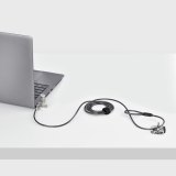 StarTech.com 2m Universeel Laptop Kabelslot, Security Kabel met Vooraf Ingesteld Combinatieslot, Compatibel met Noble Wedge&reg;/Nano/K-Slot, Cijferslot zonder Sleutel, TAA