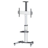 Manhattan Trolley voor TV’s en monitoren, voor schermen 37"–65", VESA-compatibiliteit: van 200x200 tot 600x400 mm (controleer de afmetingen van de vier montagegaten aan de achterzijde), max 50 kg, zilver, LFD, beugel, levenslange garantie