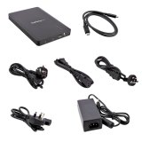StarTech.com 4 Bay Thunderbolt 3 NVMe Behuizing voor M.2 NVMe SSD Drives, SSD M.2 Enclosure, 1x DisplayPort Video/ 2x TB3 Downstream Poorten, 40Gbps, 72W Power Supply, Externe Harde Schijf Behuizing